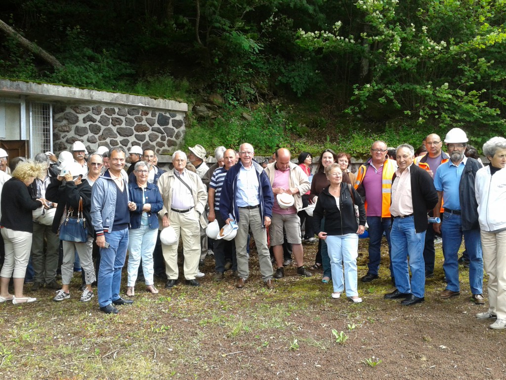 Comité syndical du SIVOM Sioule et Bouble lors de la visite de la galerie de Louchadière le 25 juin 2014